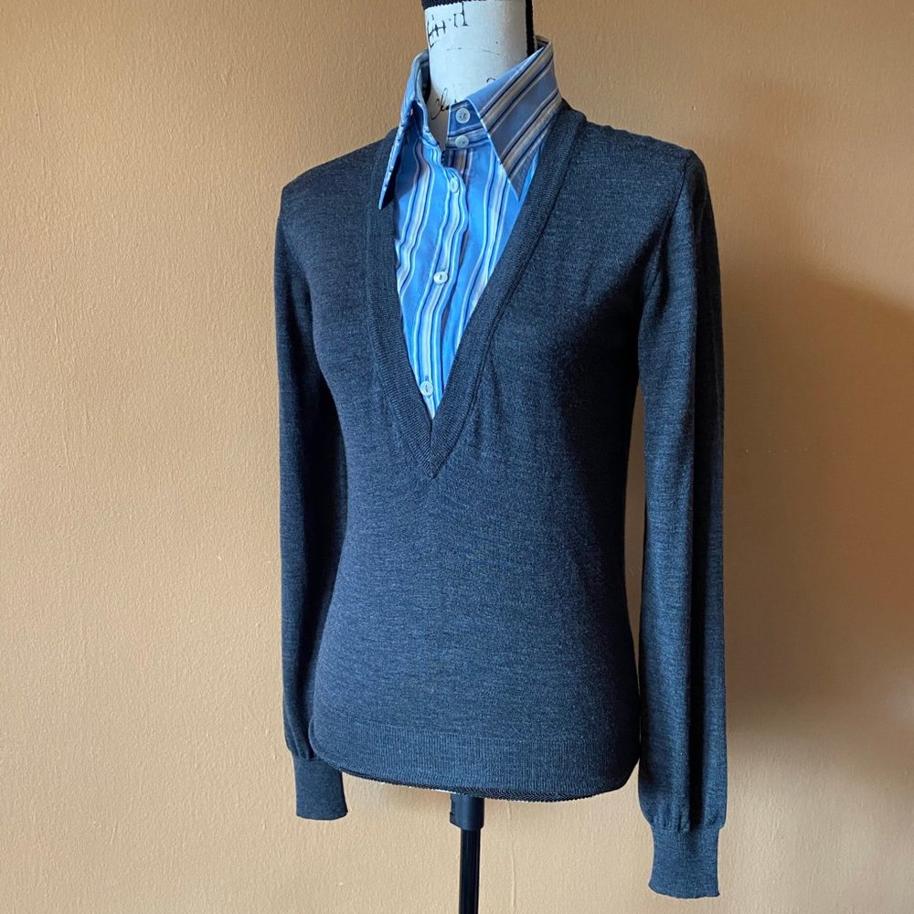 Dolce & Gabbana Virgin Wool Blend Overlay Sweater - image 3